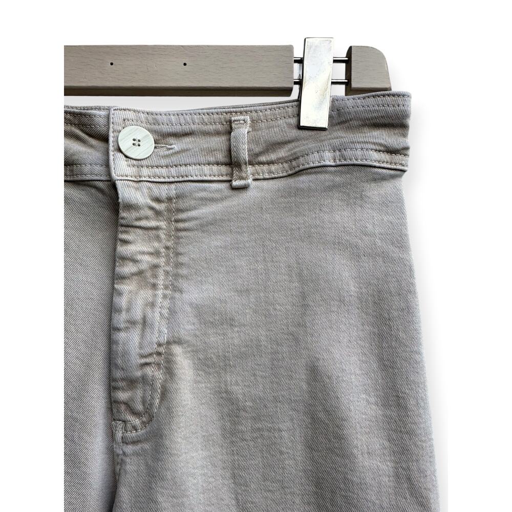 Zara High Rise Wide Leg Jeans Size 6, Tan Khaki - Picture 5 of 10